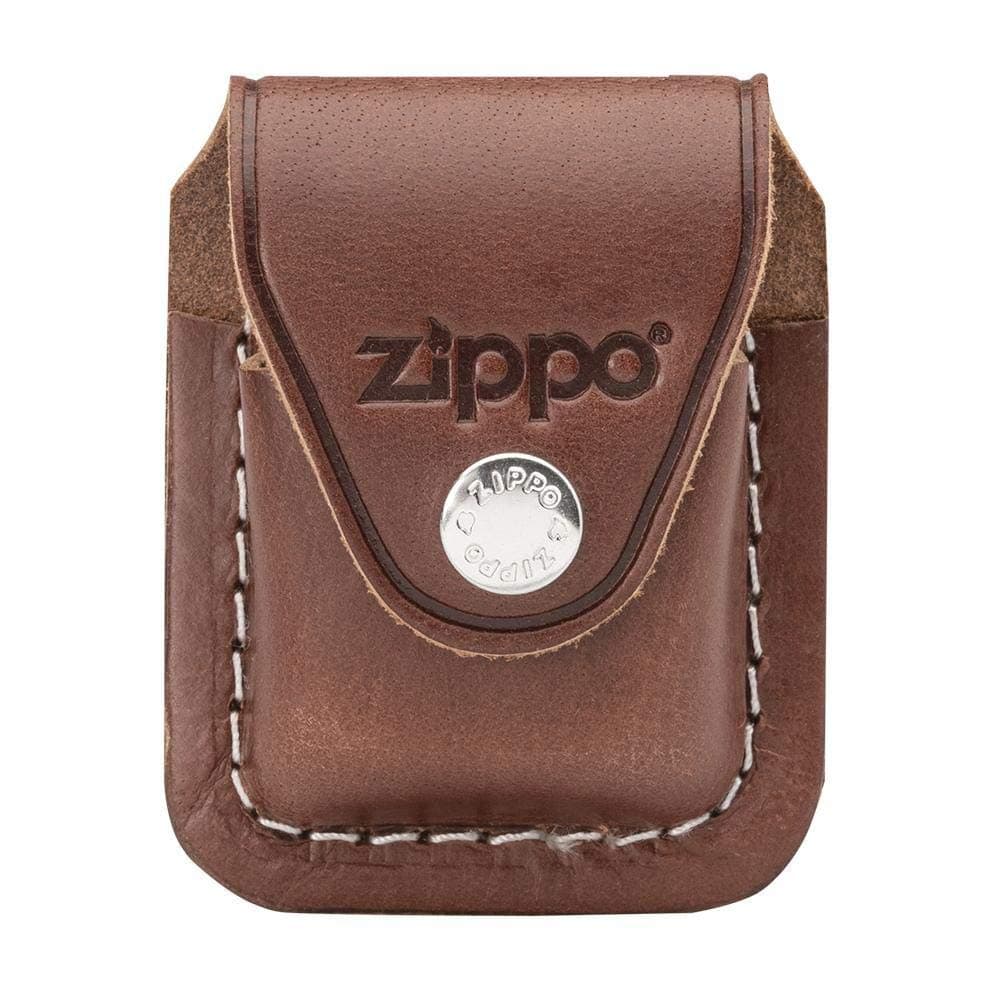 Zippo Leather Lighter Pouch w/Clip, Brown