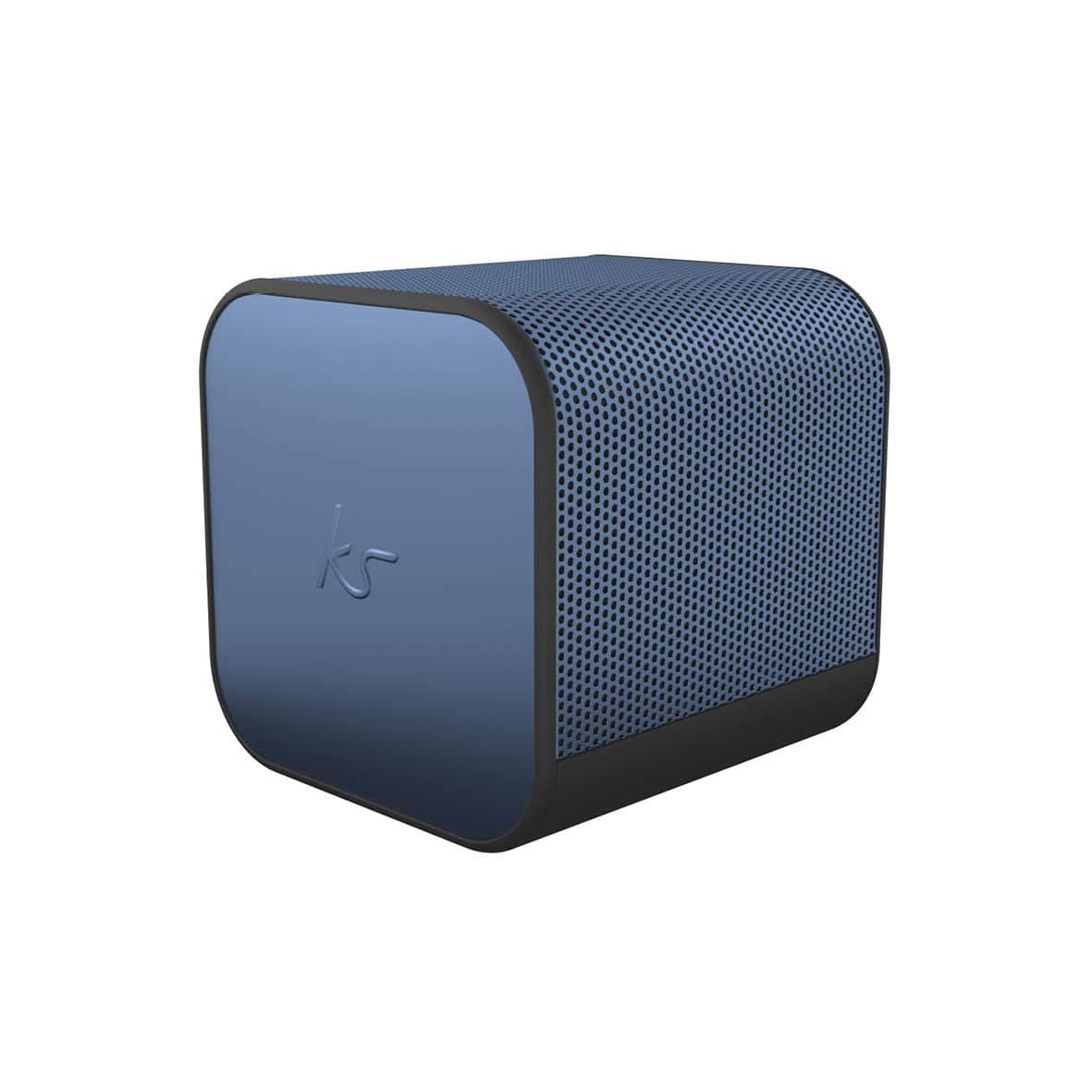 KitSound Boom Cube Metallic Portable Rechargeable Wireless Bluetooth Speaker, Blue