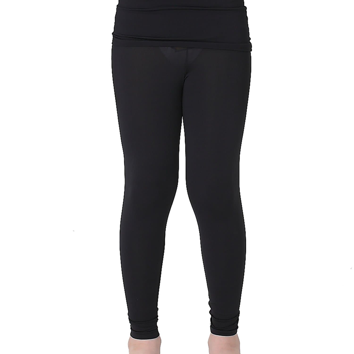 Kids Junior Skin Tight Compression Under Base Layer Sports Armor Long Pants PK BK M Black