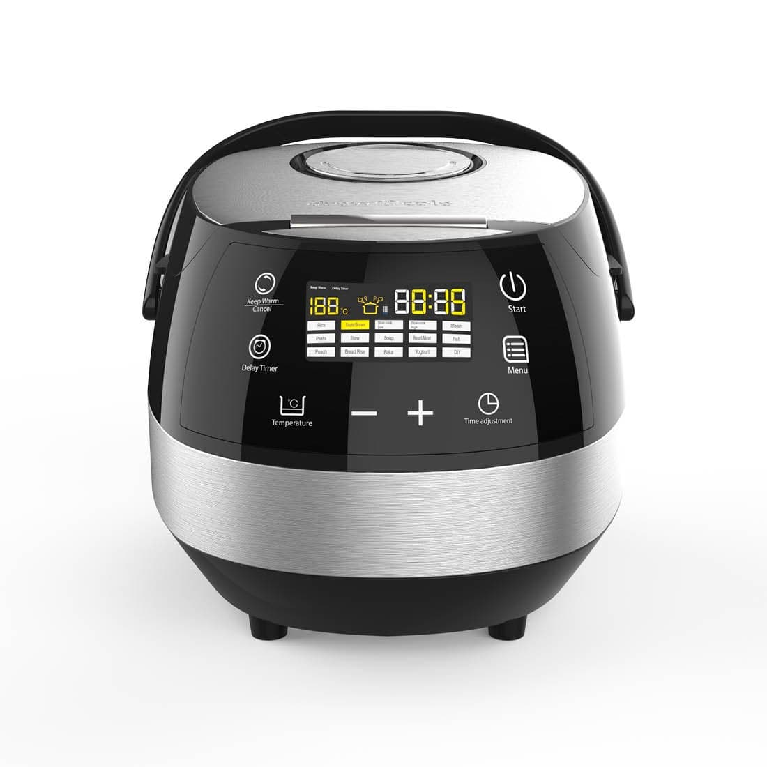 Drew&Cole CleverChef 14-in-1 Intelligent Digital Multi Cooker, Aluminum, 860 W, 5 Litre, Chrome