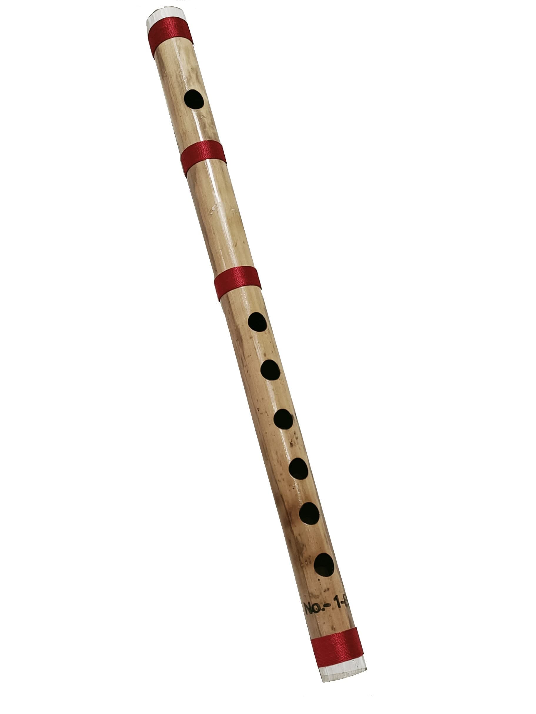 Bamboo Bansuri Flute B Key 7 Holes Fipple Woodwind Clarinet Bamboo Quena Indian Musical Instrument Gift, Birthday Gift Length Size- 14" inch