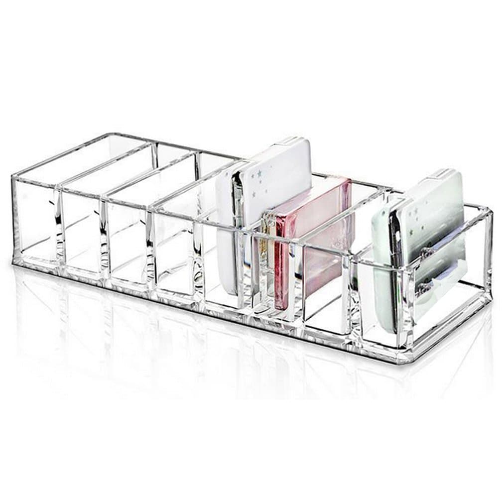 Mordoa Eyeshadow Organizer Acrylic Cosmetic Makeup Organizer Beauty Care Holder for Compact Eyeshadow 8 Spaces Storage Box A16