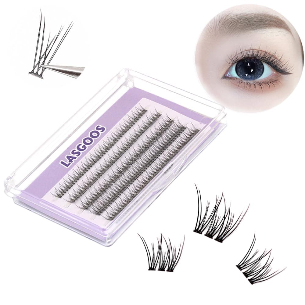 DIY Eyelash Extensions Fish Tail Eyelashes Natural Home Grafted False Fake Individual Cluster Lashes Flower Fairy Eye Makeup 8/9/10/11/12mm 200pcs in Bulk Pack Wholesale Salon Wedding Lashes