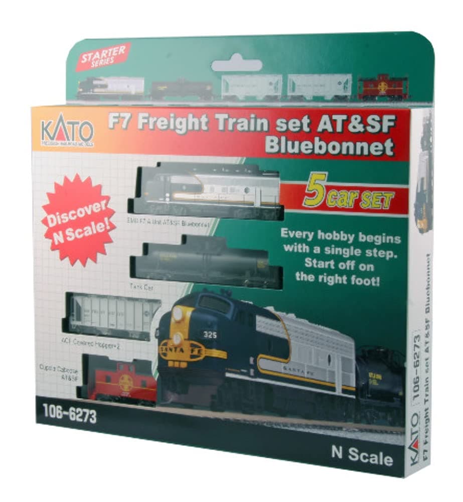 N F7 Freight Train Set - at&SF Bluebonnet w/Ready to Run DCC