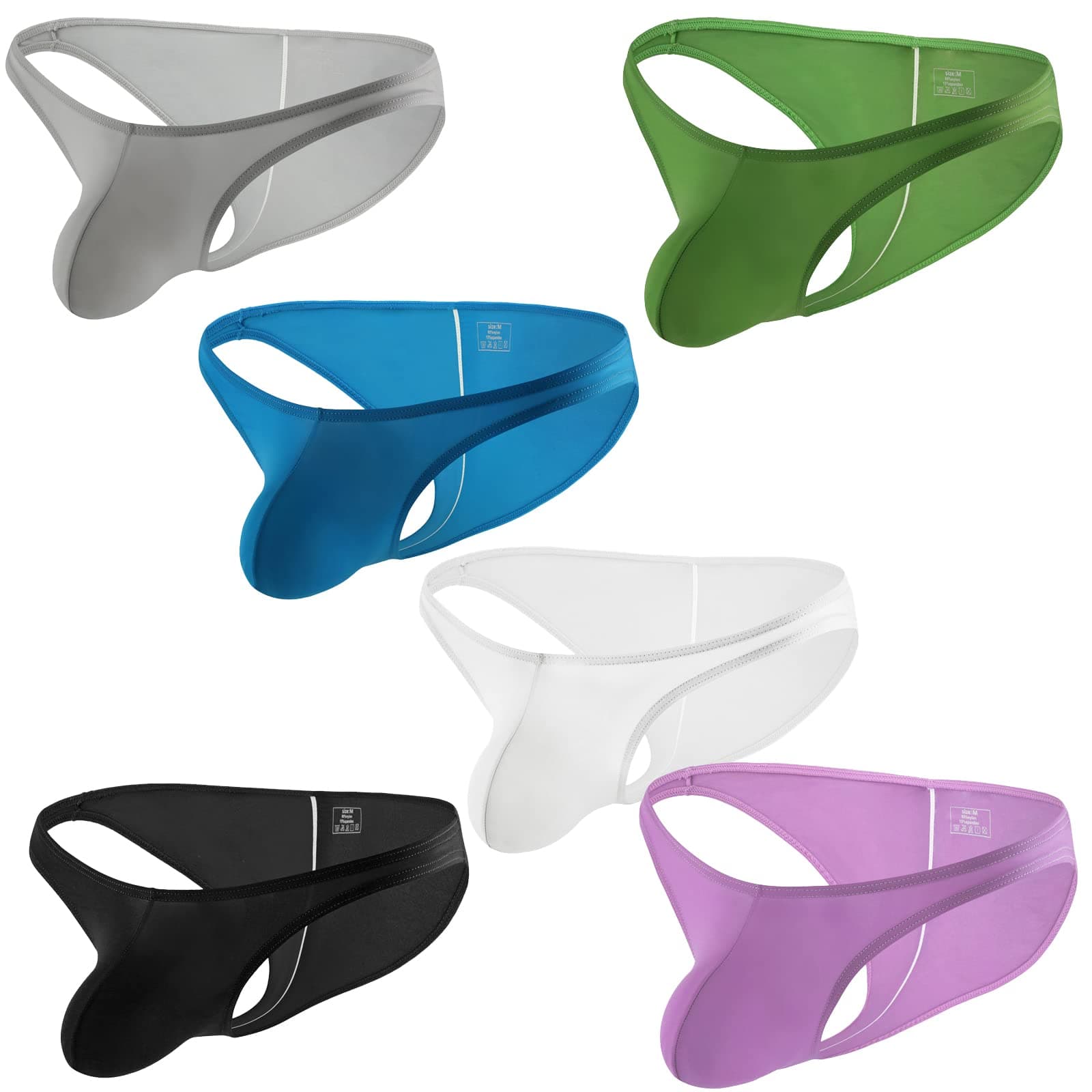 Men's Underwear Low Waist Ice Silk Men Briefs Translucent Bikini