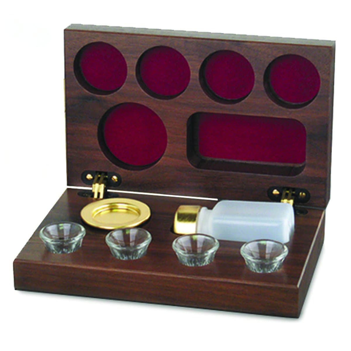 Artistic Manufacturing 920466 Commun Set Brasstone Portable 4 Cup Walnut