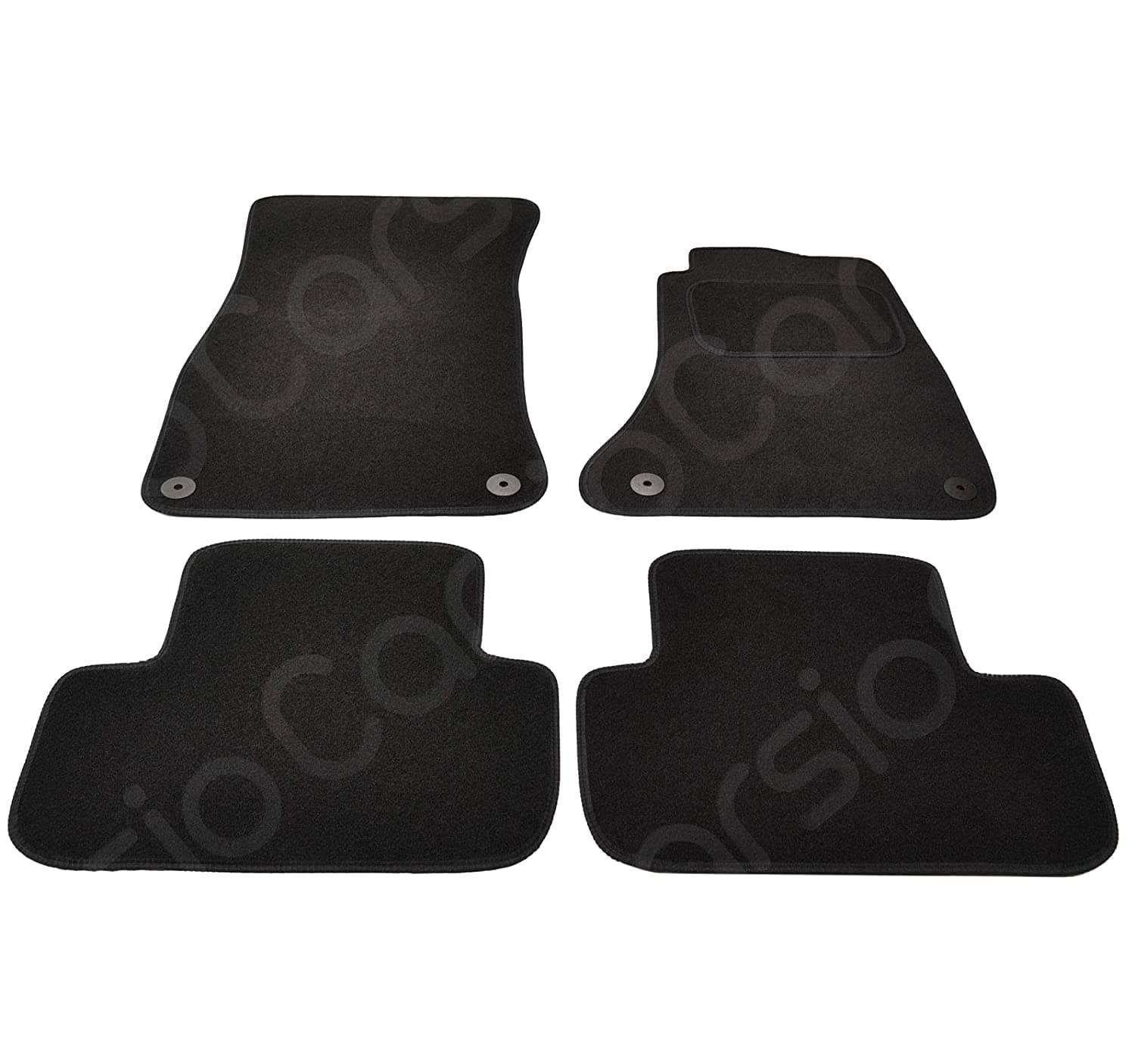 Carsio Carpet Car Mats For Audi A5 2dr Coupe 2007 to 2016 4 Piece Set Tailored Fit Floor Mat Complete Accessory Black Custom Fitted - All Weather, Anti-Slip Backing & Black Trim