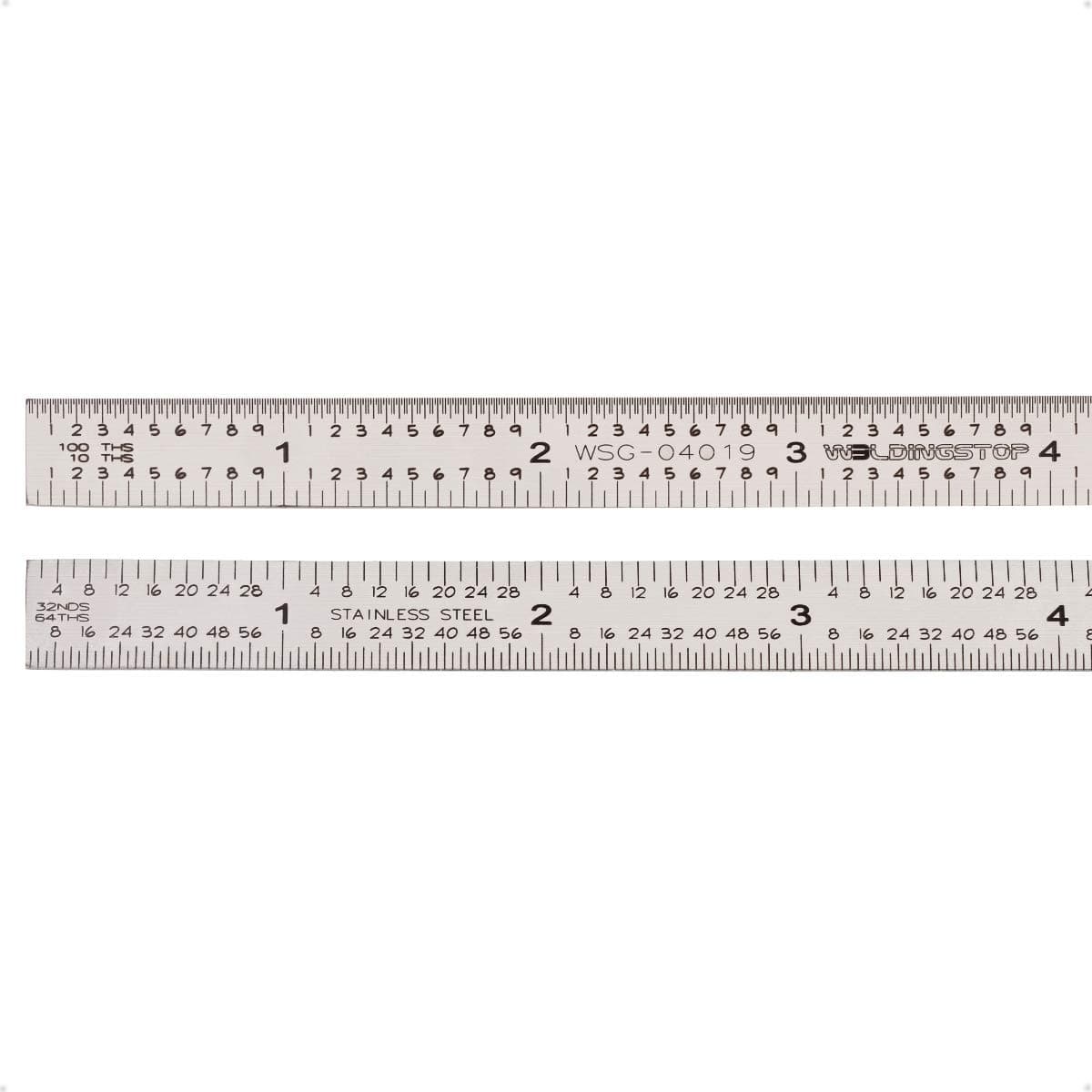 6 in Machinist Ruler Scale 5R 10ths 1/100 1/32 1/64 Graduation Flexible Decimal Inch Steel Rule
