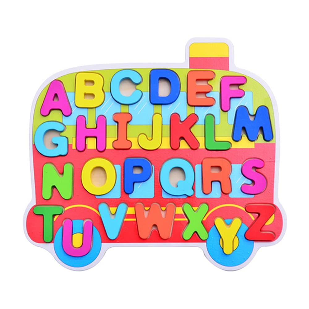 Wooden Alphabet puzzles,Letters Sorting ABC Blocks Matching Game,Montessori Jigsaw Early Learning Educational Toy(b1)
