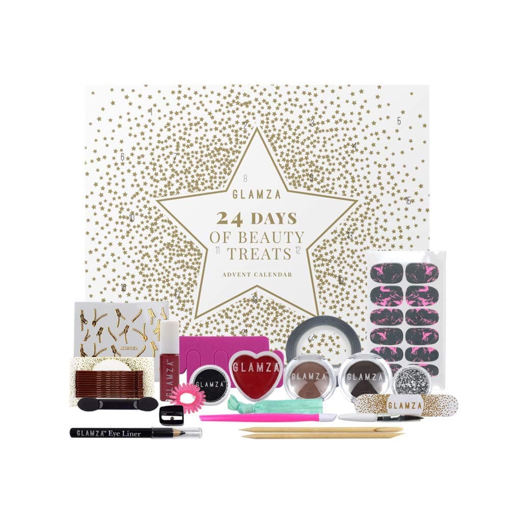 Beauty Advent Calendar 2020 GLAMZA 24 Days of Beauty Treats Makeup Advent Calendar For Women & Girls - Includes Wide Range of Gifts for Her Including Nail, Lips, Eye and Hair Care