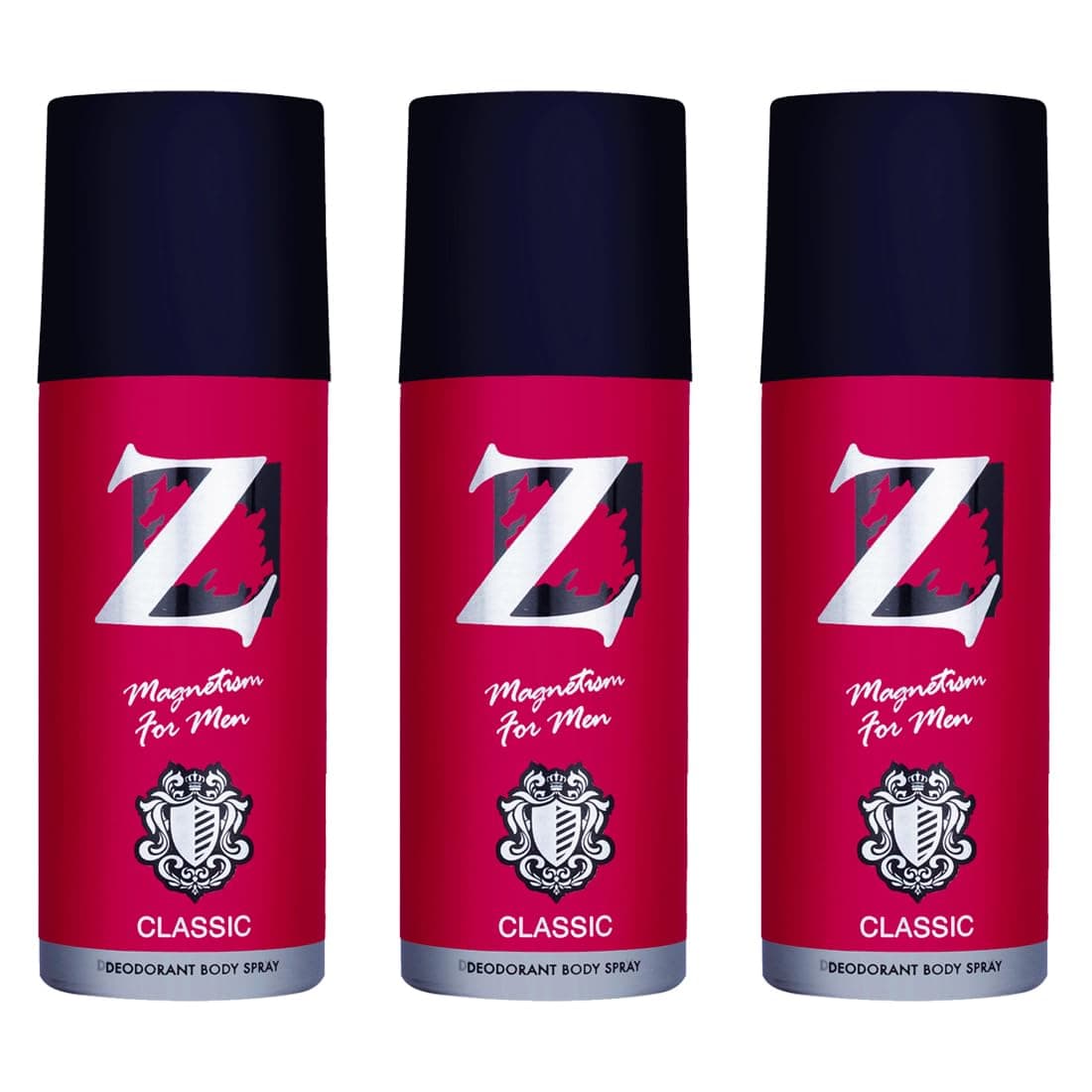 Z Magnetism for Men Classic Deo, 75 Ml, (Pack of 3) | Musky Fragrance | Long Lasting Deodorant | Best Liquid for Men Combo Pack