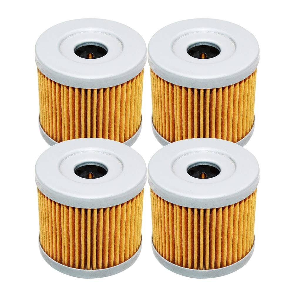 Yerbay 4 Pack Motorcycle Oil Filter for Suzuki GN125 E GN125E 1982-2000 / GZ125 Marauder 1999-2010