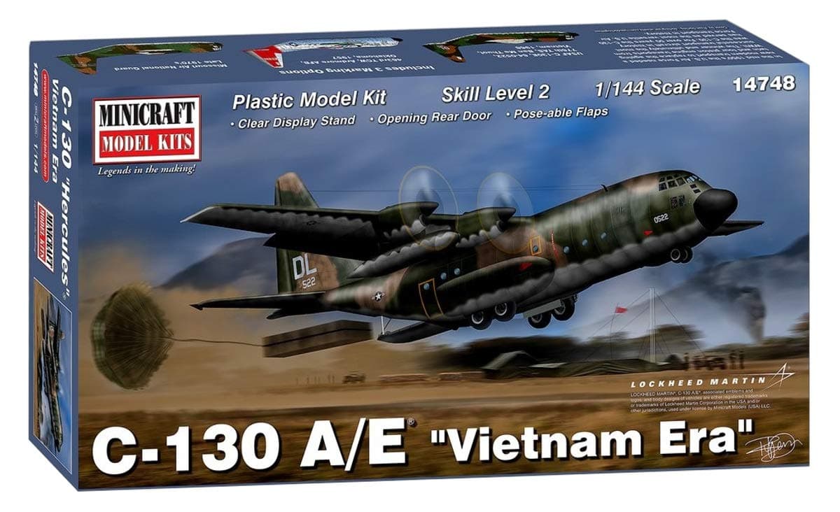 Minicraft Models 014748 1/144 C-130 A/E Vietnam Era Model Kit
