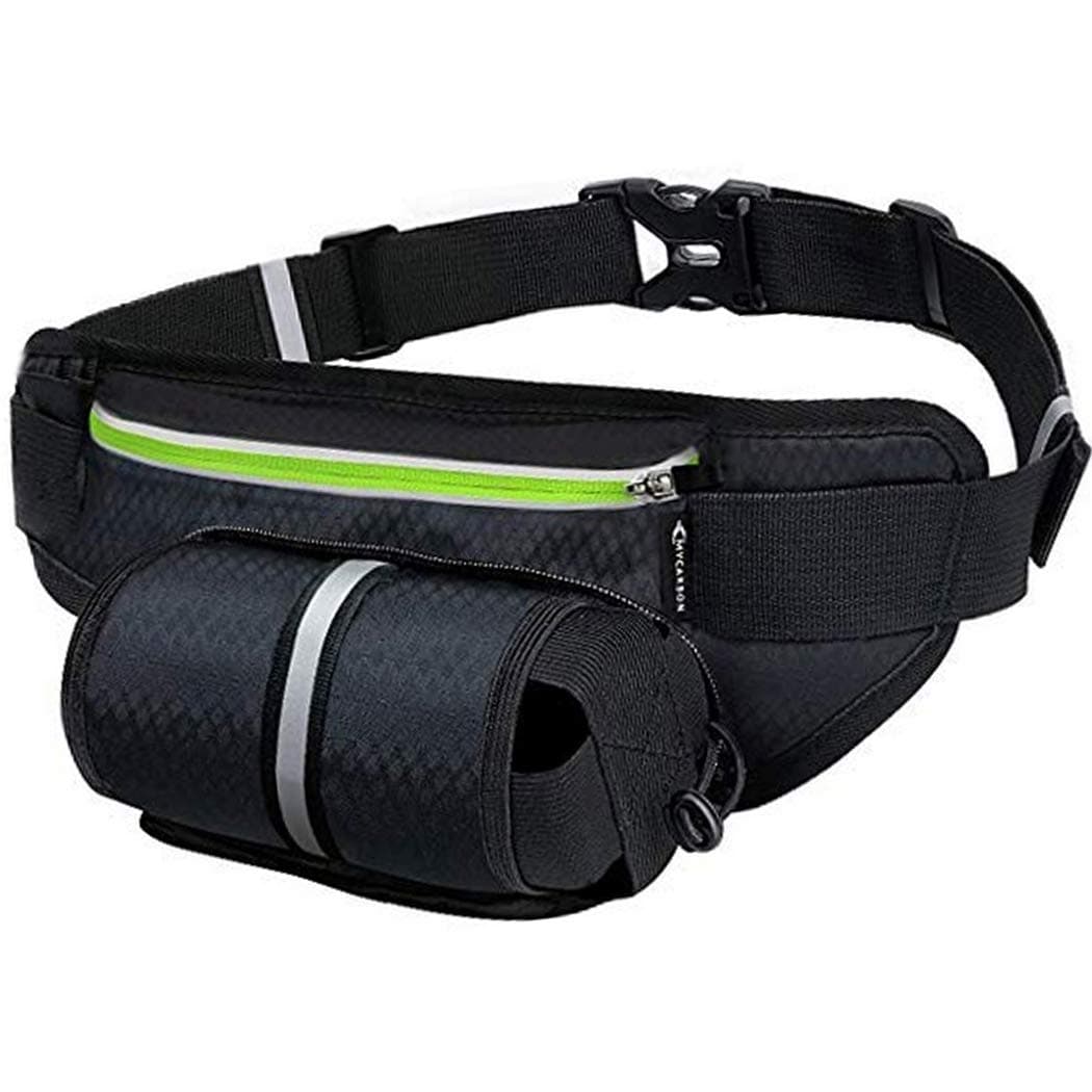 Waterproof and Reflective Running Belt/Waist Pack/Fanny Bag/Waist Bag/Fanny Pack with Water Bottle Holder for Hiking,Cycling,Jogging