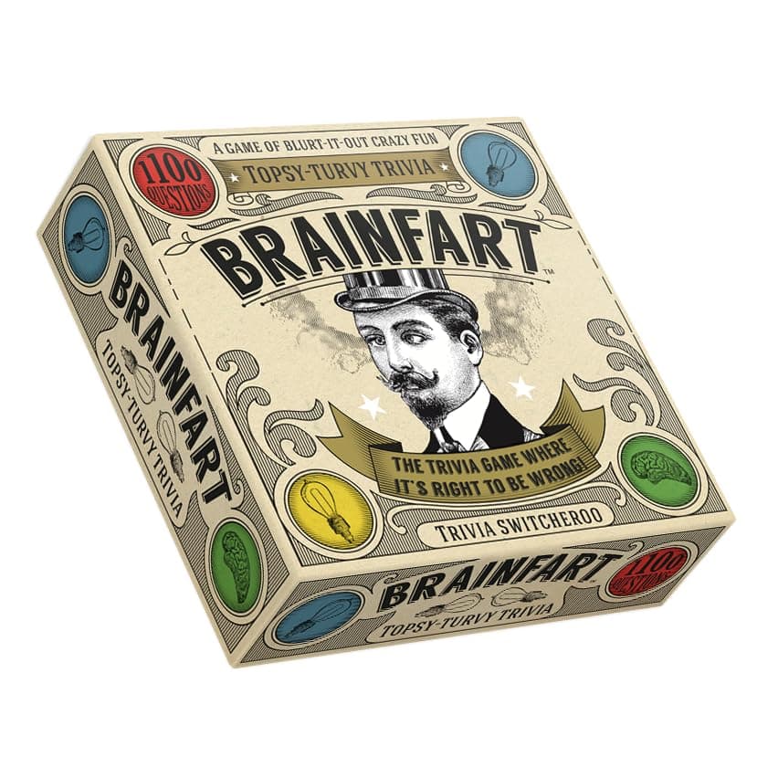 Brainfart 21040" Topsy-Turvy Trivia Card Game for 14+ years to 99 years