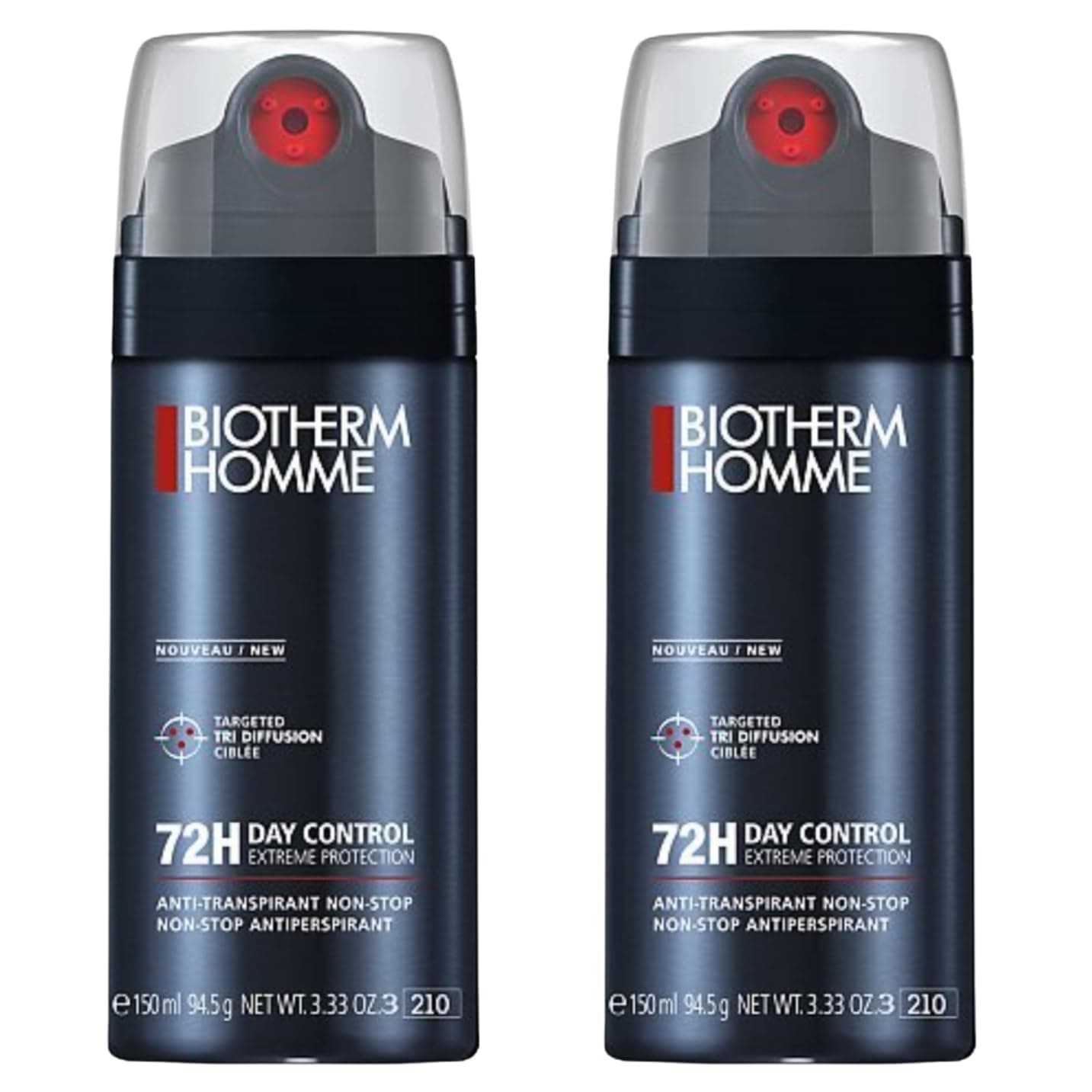 Homme Day Control 72H Non-Stop Antiperspirant Spray 2 x 150ml