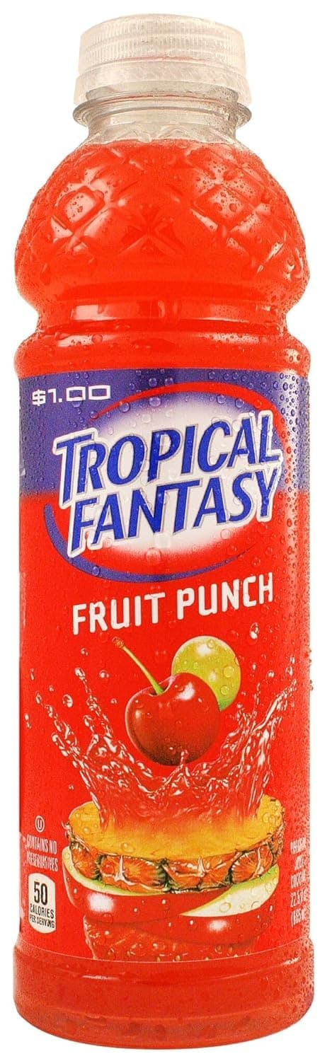 Tropical Fantasy Fruit Punch Juice Cocktail, Fruit Punch, 22.5 Fl Oz