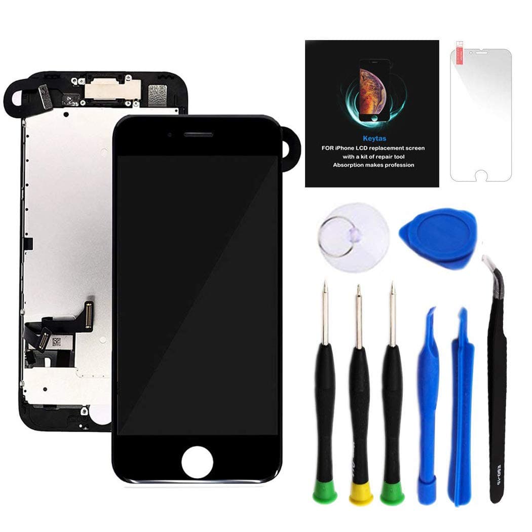 Keytas Compatible with iPhone XR Screen Replacement Kit 5.8 Inch LCD for iPhone XR 3D Display Touch Screen Digitizer Full Assembly with Tools Kit+ Screen Tempered Protector+ Waterproof Frame Adhesive