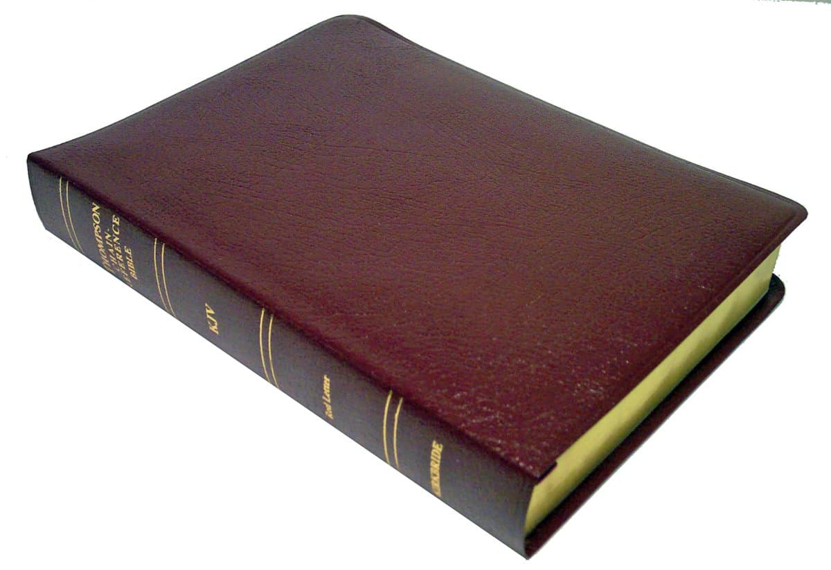 Thompson Chain-Reference Bible King James Version/Large Print/Plain/Deluxe Bonded Burgundy Leather Paperback – Large Print, January 1, 1988