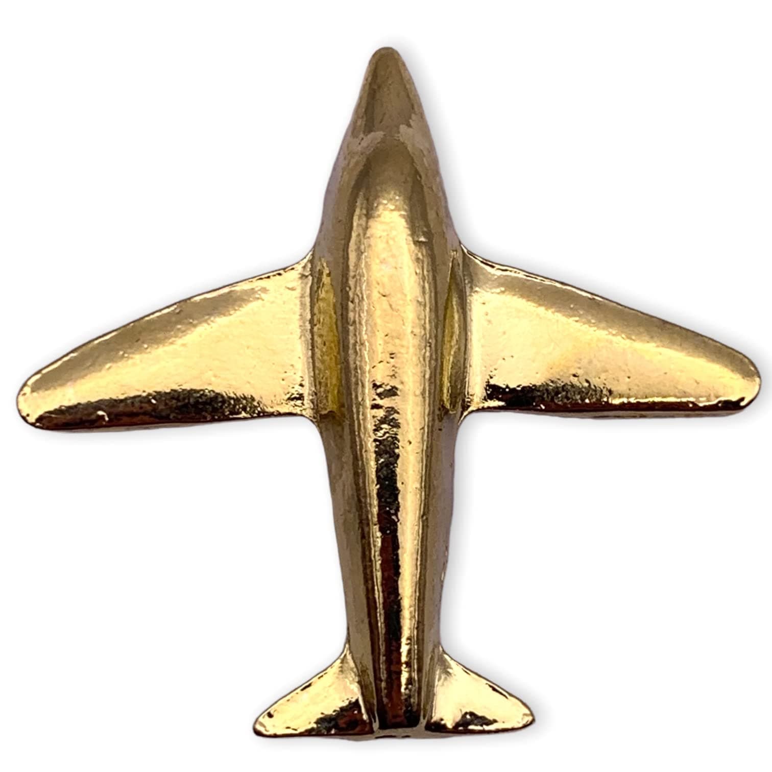 StockPins Gold Airplane Lapel Pin – Perfect Aviation Pin for Pilots, Flight Attendants, and Travel Lovers – Ideal for Backpacks, Hats, and Jackets – Made in USA