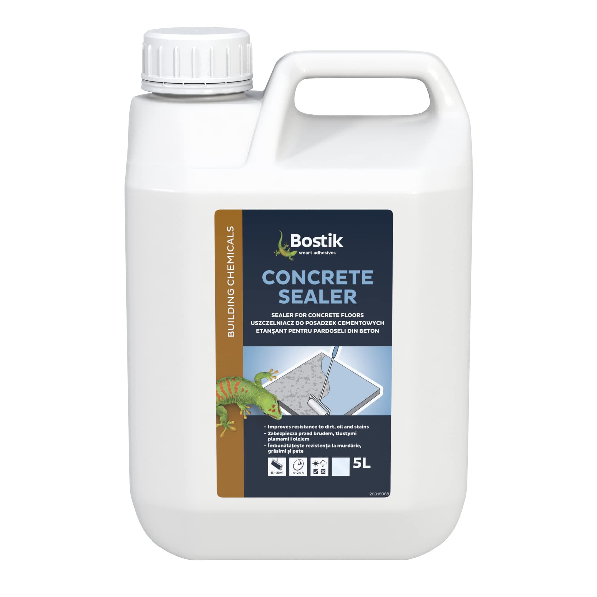Concrete Sealer 5L - Quick Drying Waterproof Concrete Sealer for Garage & Utility Floors - Dries Clear