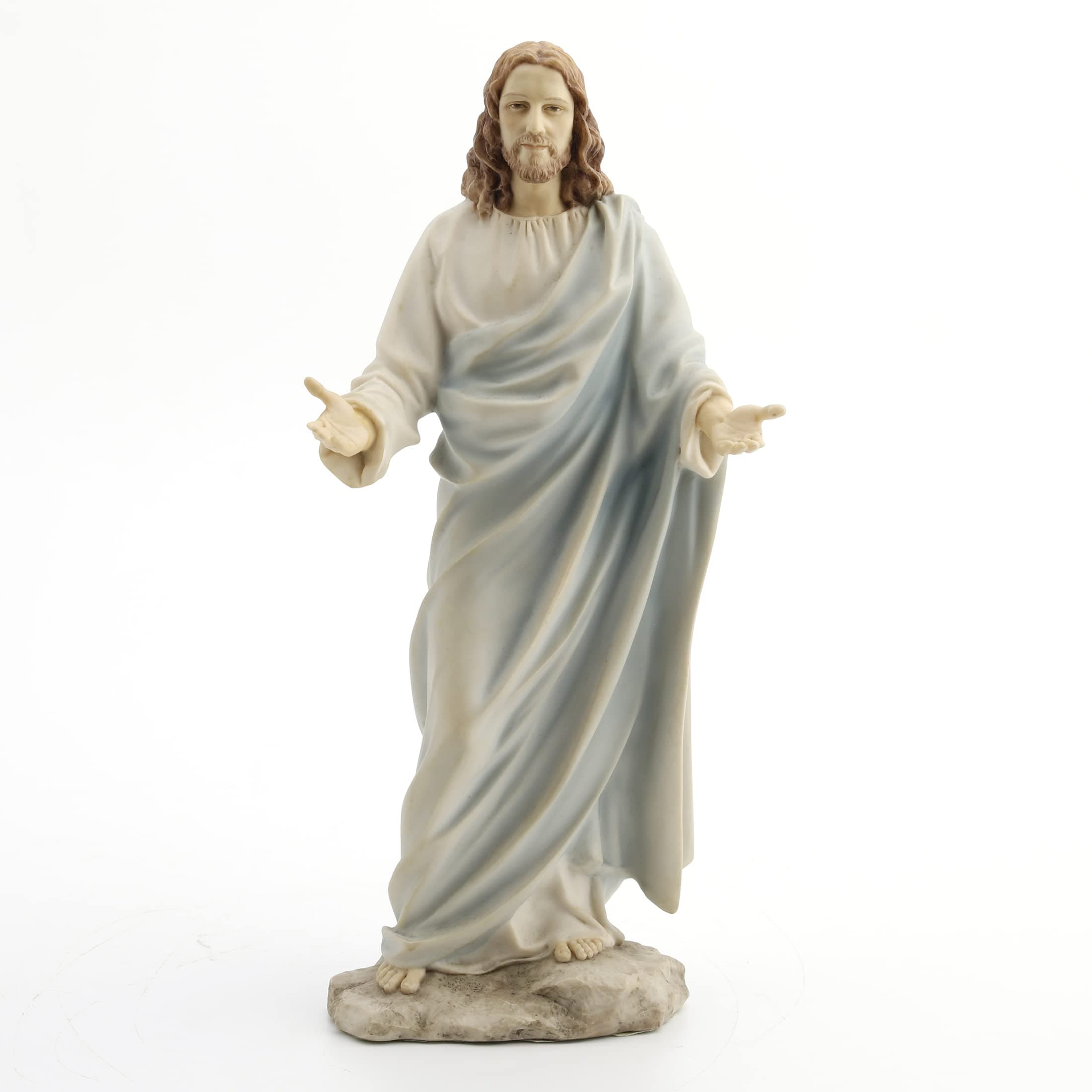 Unicorn Studios 11.75 Inch Jesus with Open Arms Decorative Statue Figurine, White
