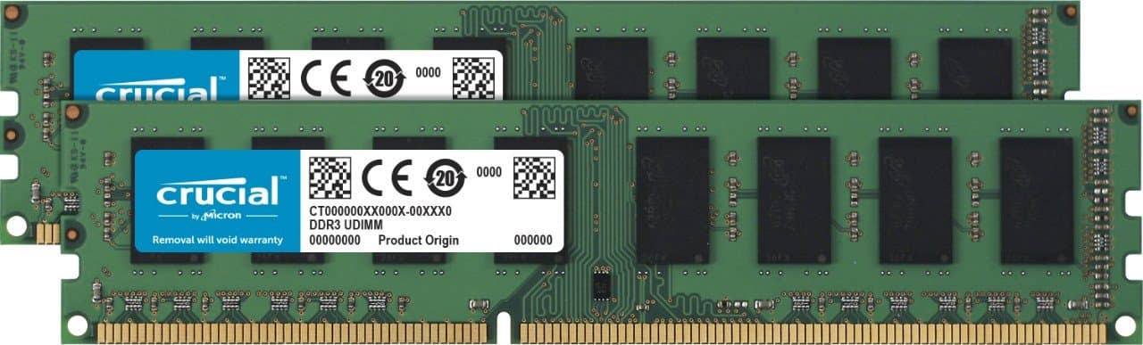 Crucial RAM CT2K51264BD160B 8 GB Kit (2 x 4 GB) DDR3 1600 MHz CL11 Desktop Memory, Green