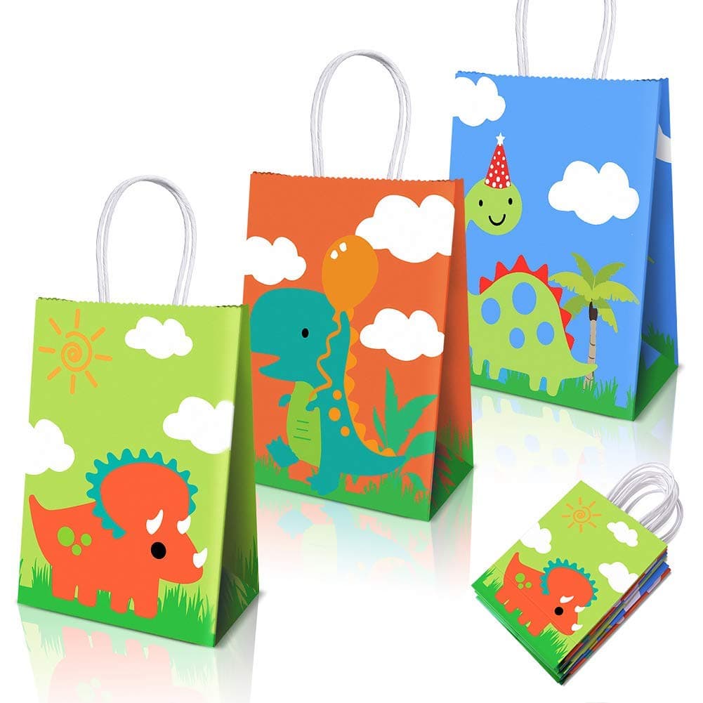 15 x Dinosaur Party Supplies Favours,Dinosaur Party Bags For Dinosaur Theme Birthday Party Decorations (3 designs)