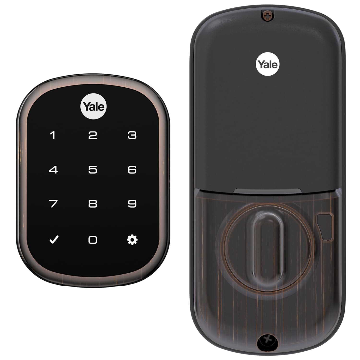 Assure SL Deadbolt Lock, Oil Rubbed Bronze Keyless Entry Door Lock with Electronic Touchscreen with Keypad for Code Entry, YRD256-NR-0BP