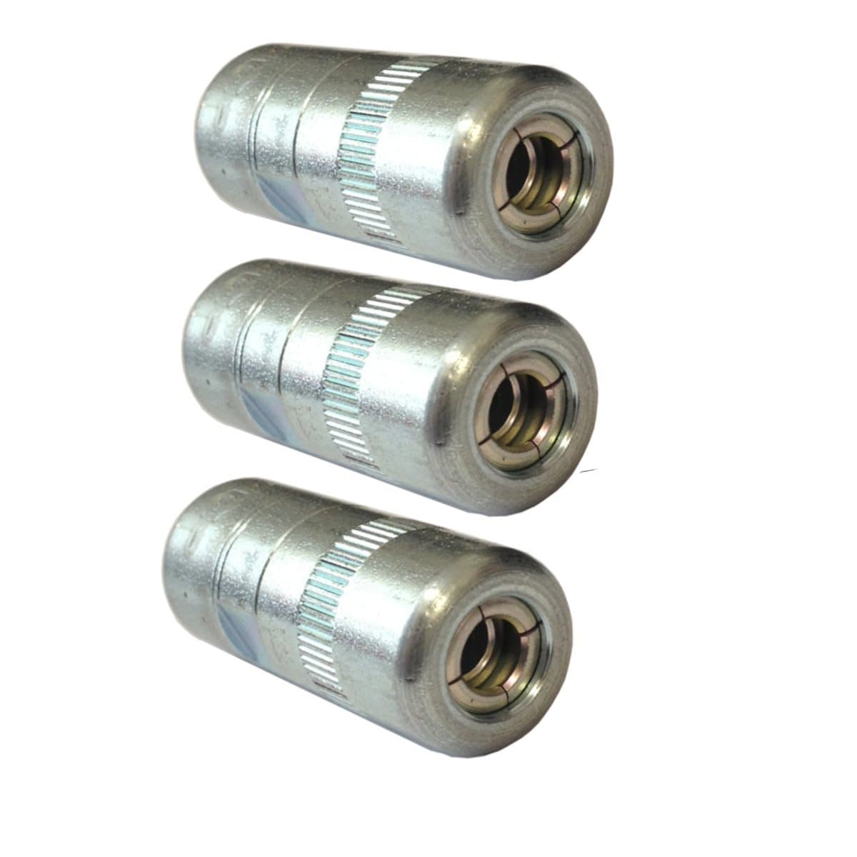 (Pack of 3) Samoa Heavy Duty Grease Gun End - Hydraulic Coupler 1/8bsp