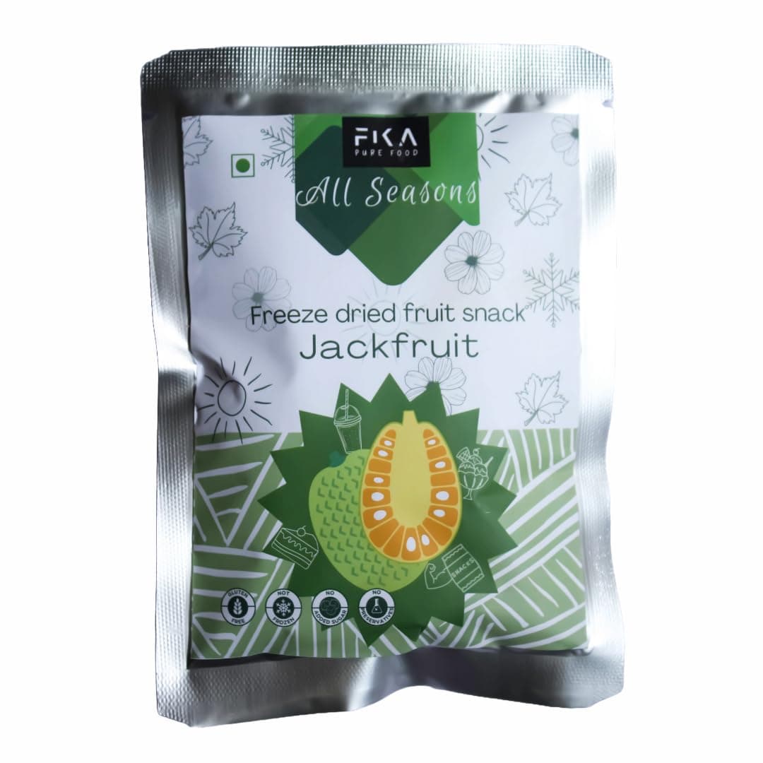 FIKA PURE FOOD Freeze Dried Jackfruit |Pack of 5 each 75gm| 100% natural | No Added Sugar| No Preservatives| Crispy and Healthy Jackfruit snack for both kids and adult (Jackfruit, 75 gm)