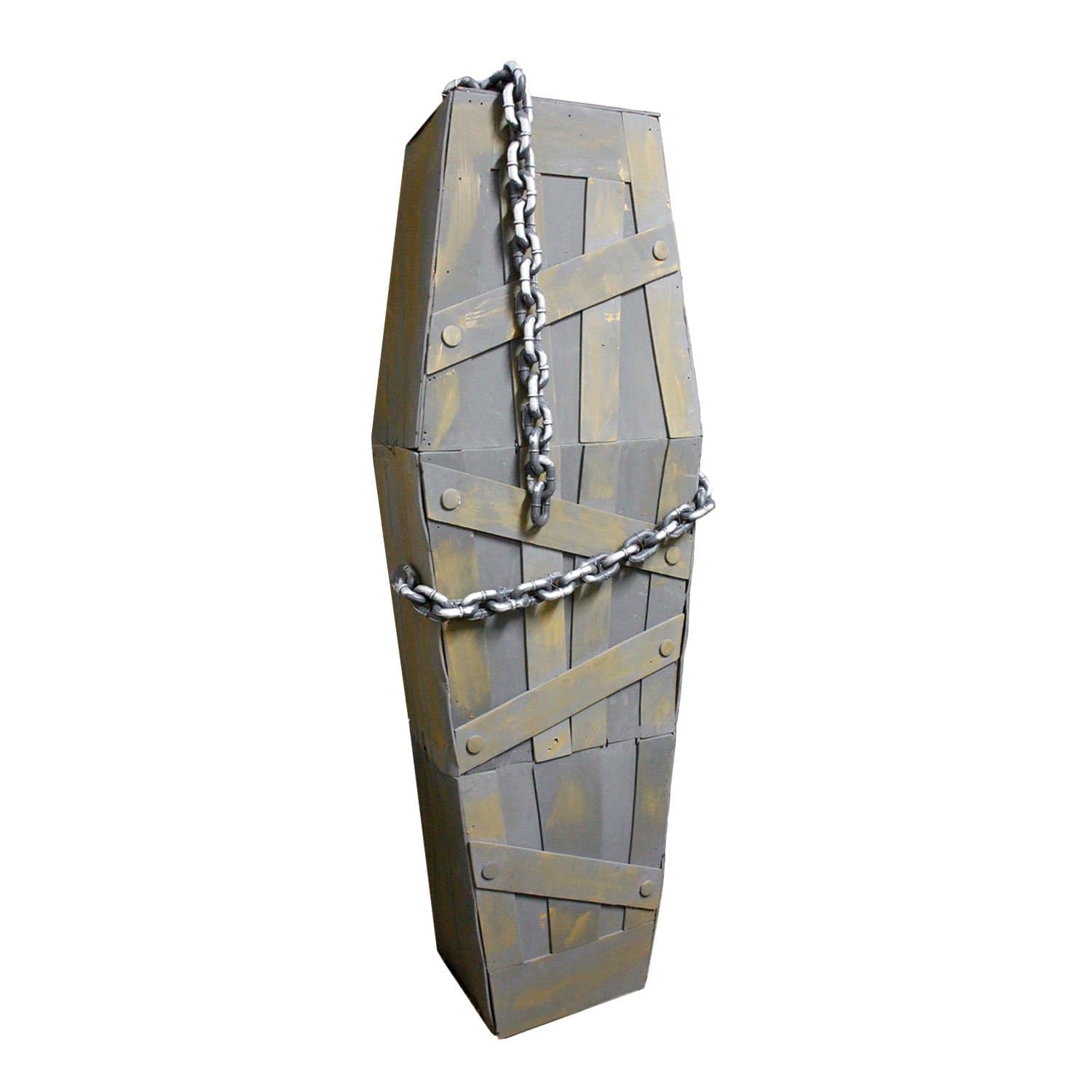 Halloween Haunters 5' 4" Life Sized Animated Shaking Coffin Prop Decoration - Speaking Grave Corpse, Death, Skeleton, Haunted House - Battery Operated