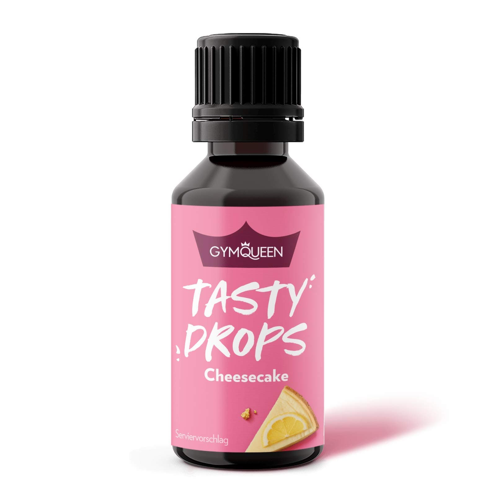 GymQueen Tasty Drops 30ml, calorie-free, sugar-free and fat-free flavour drops, Aroma drops for sweetening food, Flavour drops without artificial colouring, Cheesecake