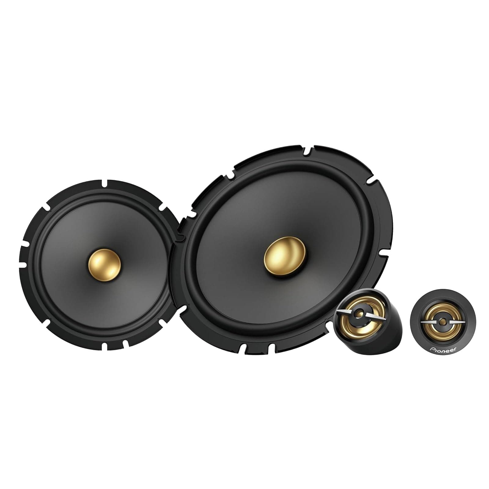 PIONEER A-Series Plus TS-A1601C 6.5” 2-Way Speakers (Pair) – 350W Max, Crisp Highs + Clear Vocals, Enhanced Bass, Ideal Factory Upgrade, Installation Adaptors Included