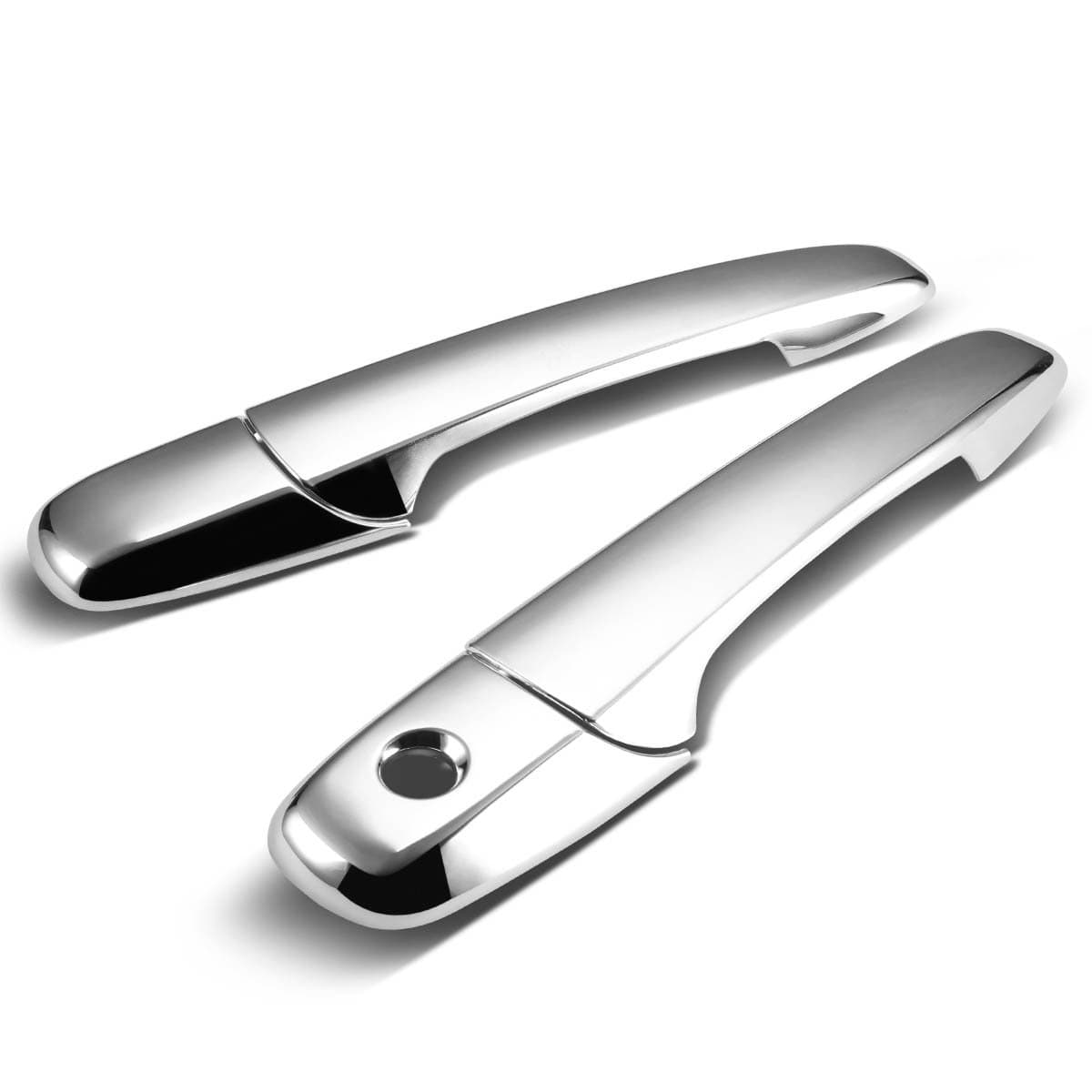 For Ford Mustang 2pcs Exterior Door Handle Cover without Passenger Keyhole (Chrome)