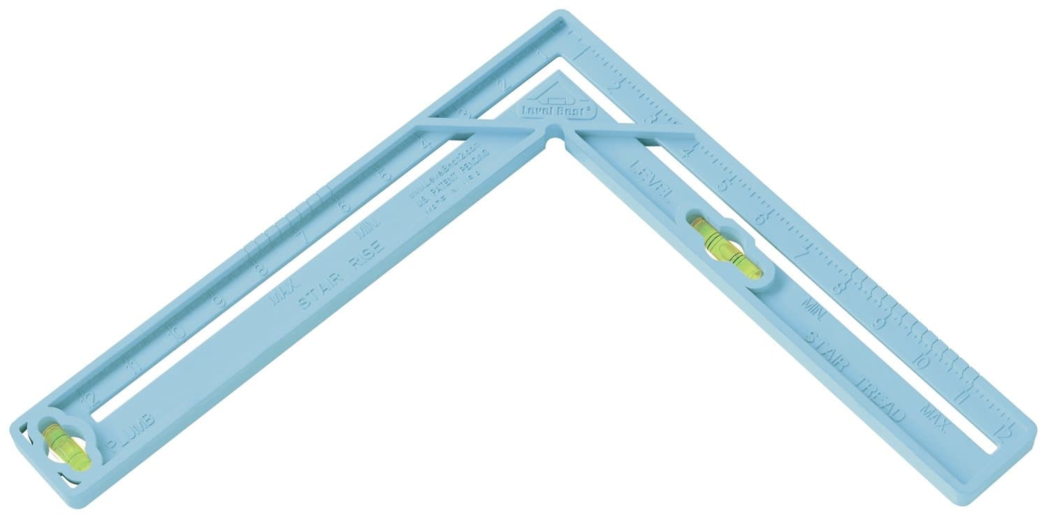 Level Best 193 12-Inch 4-in-1 Multi-Tool Square with Level Vials, Blue