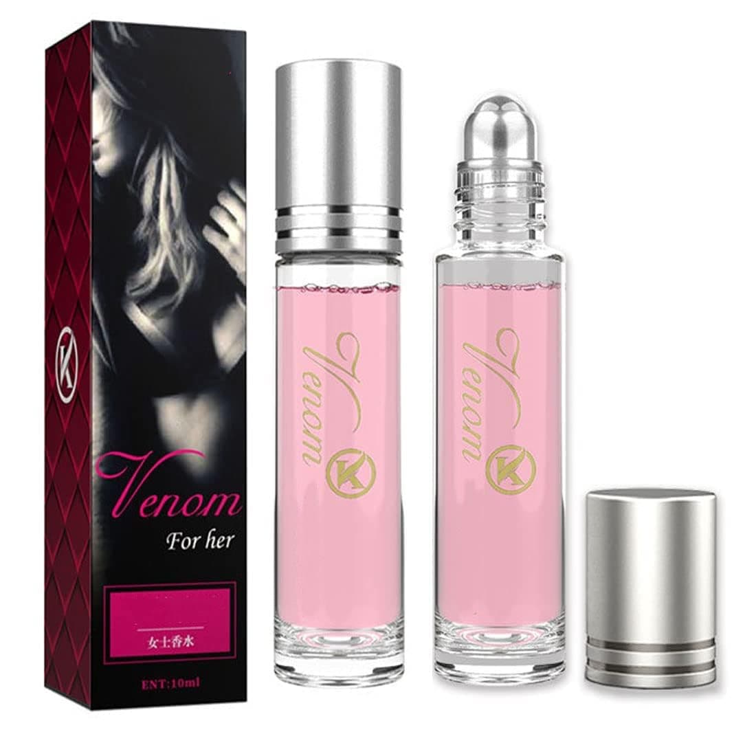 Aimery Women Pheromone Perfume - 2 pcs Phero Perfume Long-lasting and Addictive Personal Roll-on Pheromone Perfume Cologne Oil Fragrance for Women to Attract Men