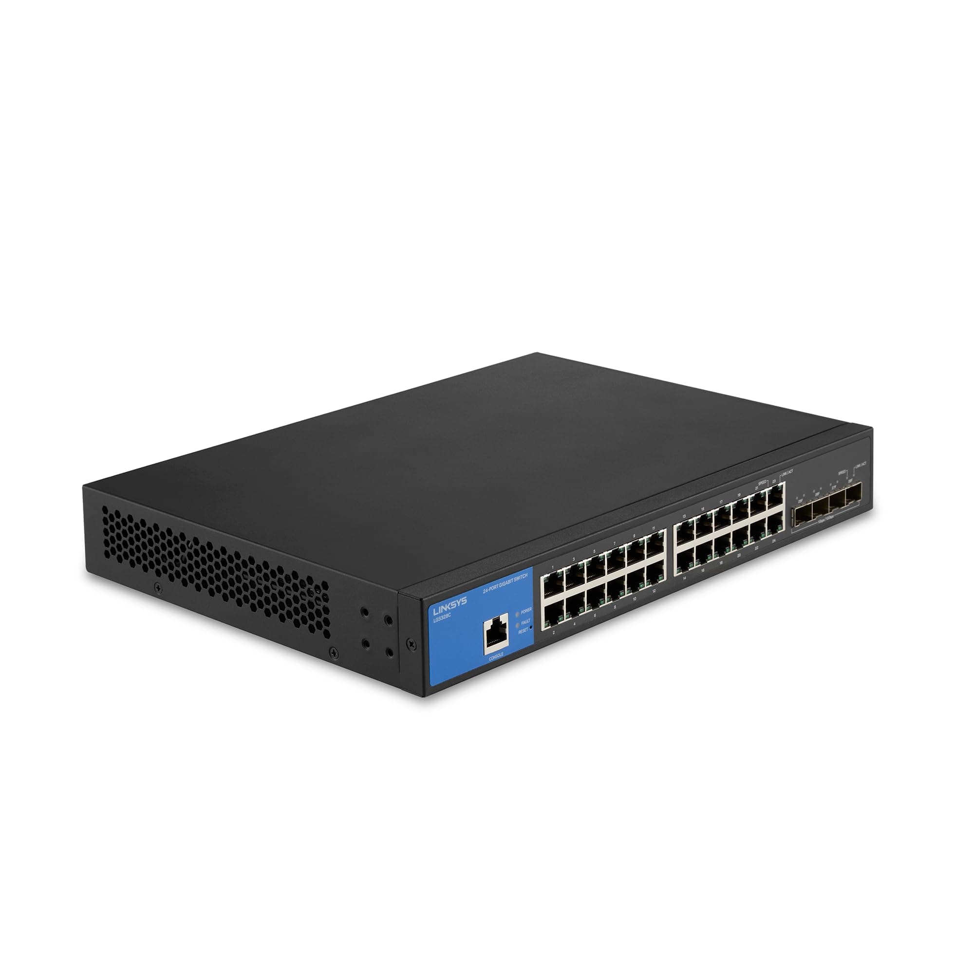 24-Port Managed Gigabit Ethernet Switch with 4 10G SFP+ Uplinks LGS328C