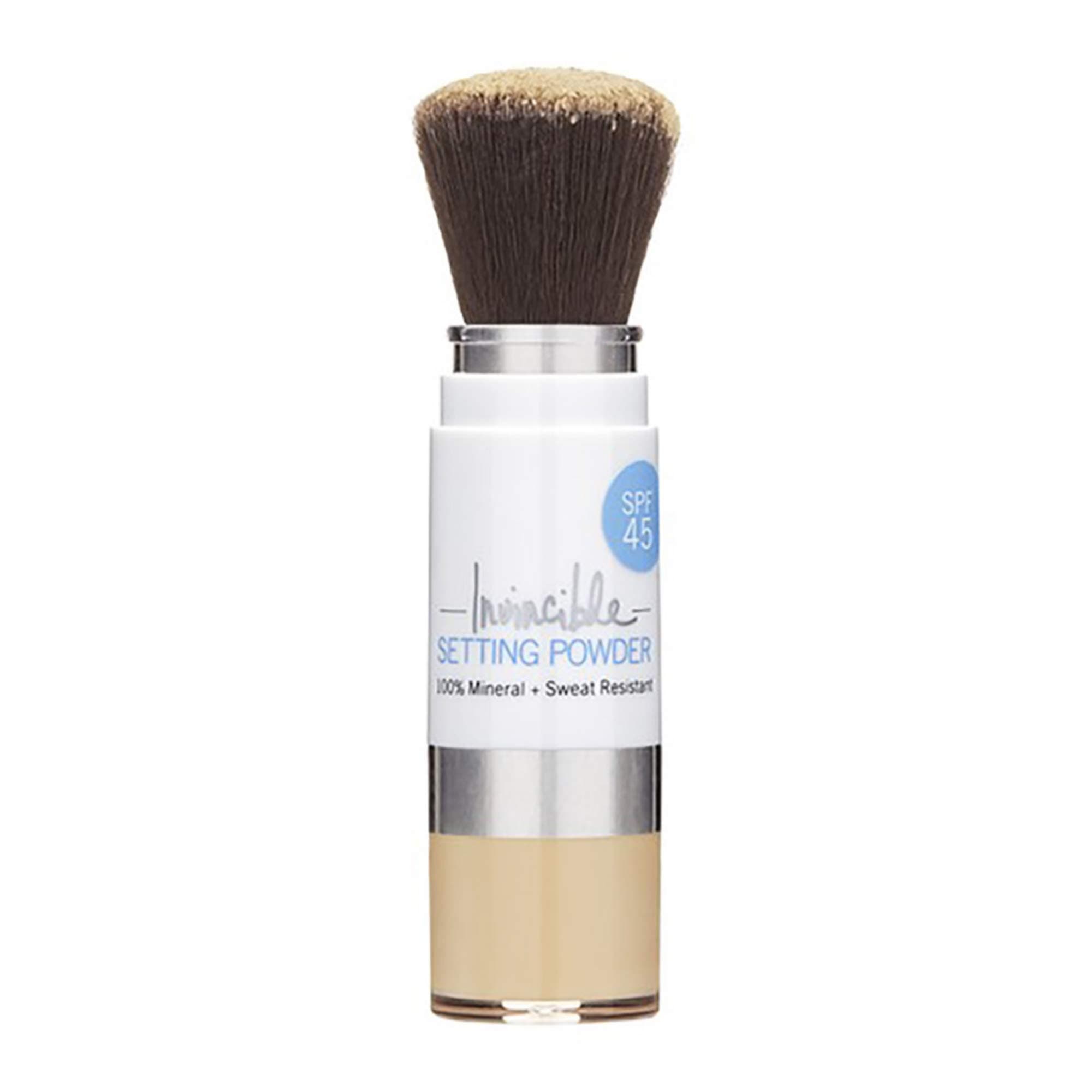 Supergoop! Invincible Setting Powder, Light - 0.15 oz - 100% Mineral Makeup Setting Powder & Broad Spectrum SPF 45 Sunscreen - Smooths Skin’s Appearance, Reduces Shine - Sweat Resistant