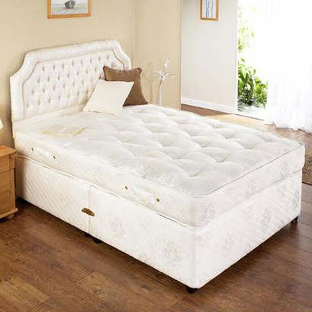Restus Beds Ltd Buckingham Pocket Sprung Divan Bed - 3ft 6" Large Single - No Headboard - No Drawers