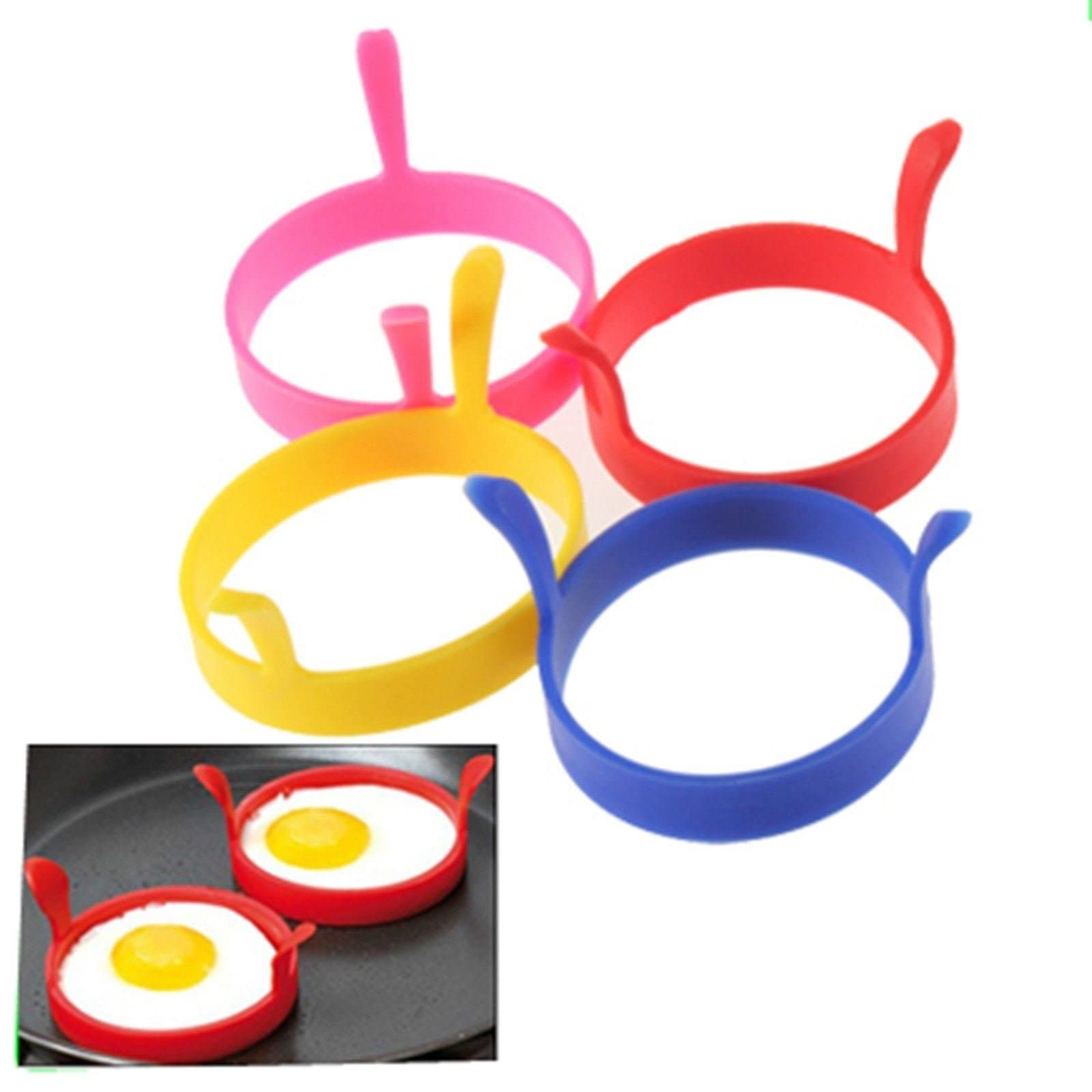 Kitchen Silicone Fried Fry Frier Oven Poacher Pancake Egg Poach Ring Mould Mold