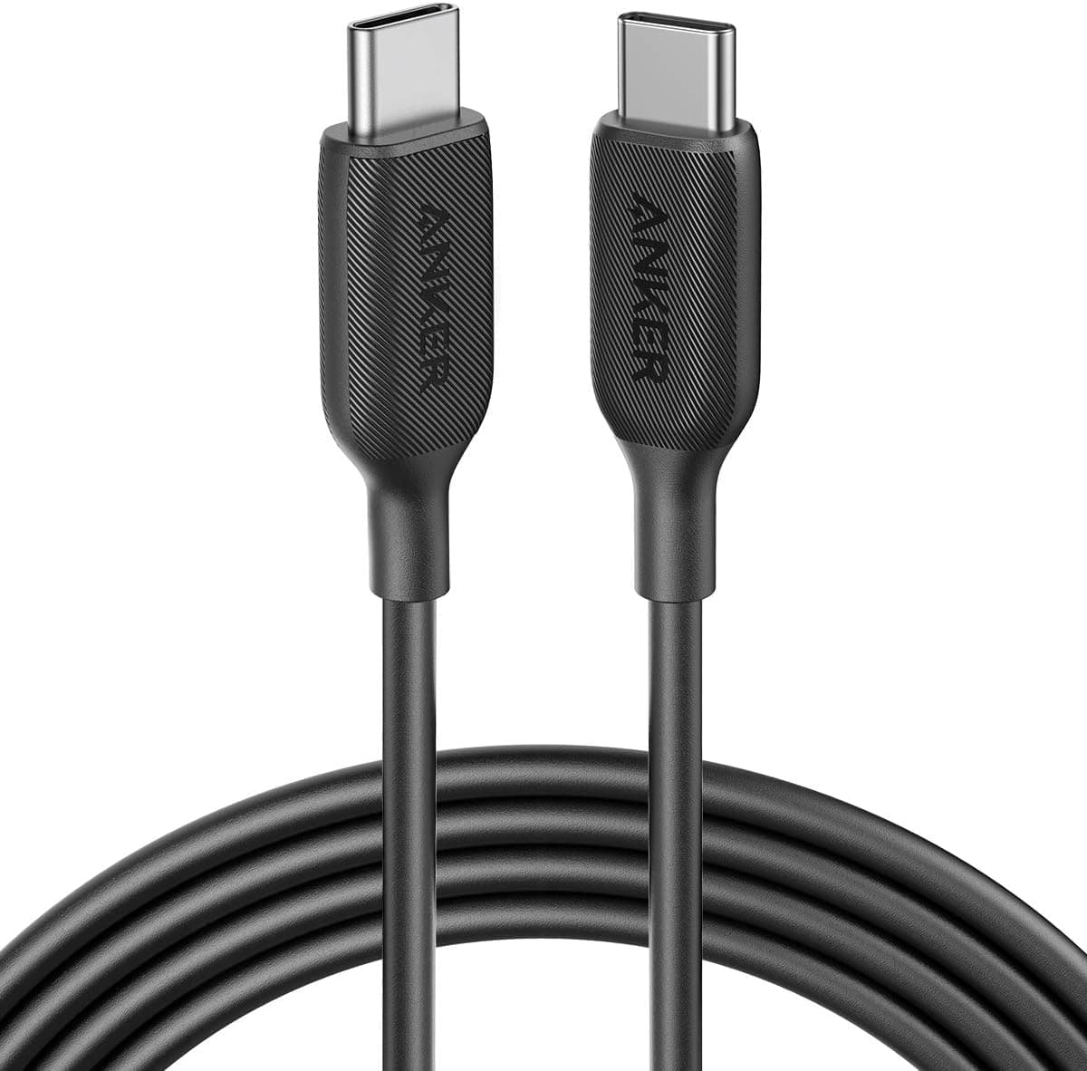 Anker Powerline III USB-C to USB C Cable Fast Charging Cord 60W Power Delivery PD Charging Compatible with Apple MacBook, iPad Pro, Samsung Galaxy S10 Plus, S9 S8 Plus, Pixel and More 6ft Black