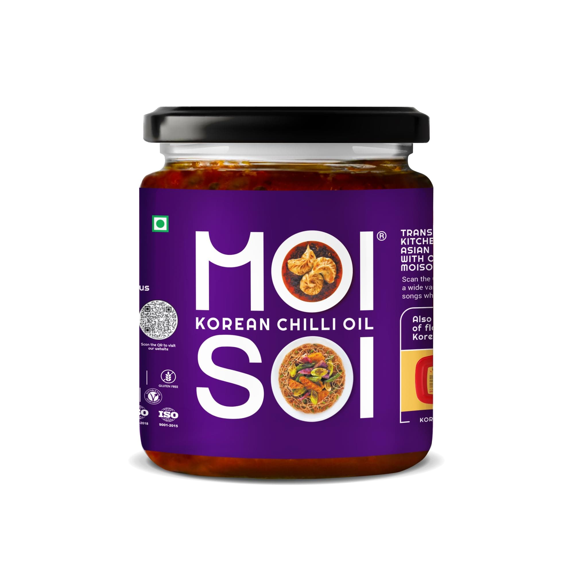 MOI SOI Korean Chilli Oil - 6.17 oz | Chilli Oil Infused with Fermented Black Bean & Roasted Beans | Cook-Spread-Dip