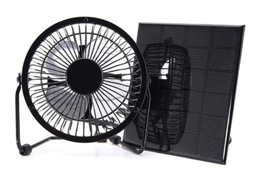 6inch Solar Powered Fan 4.5W Free Energy Power Ventilator for Greenhouse Motorhome House Outdoor Home Cooling RV Car Gazebo Ventilation System,Black