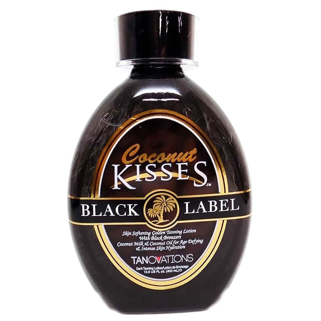 Lotion Coconut Kisses Black Label Black DHA Skin Hydrating Bronze 13.5z, Antioxidant, Medium
