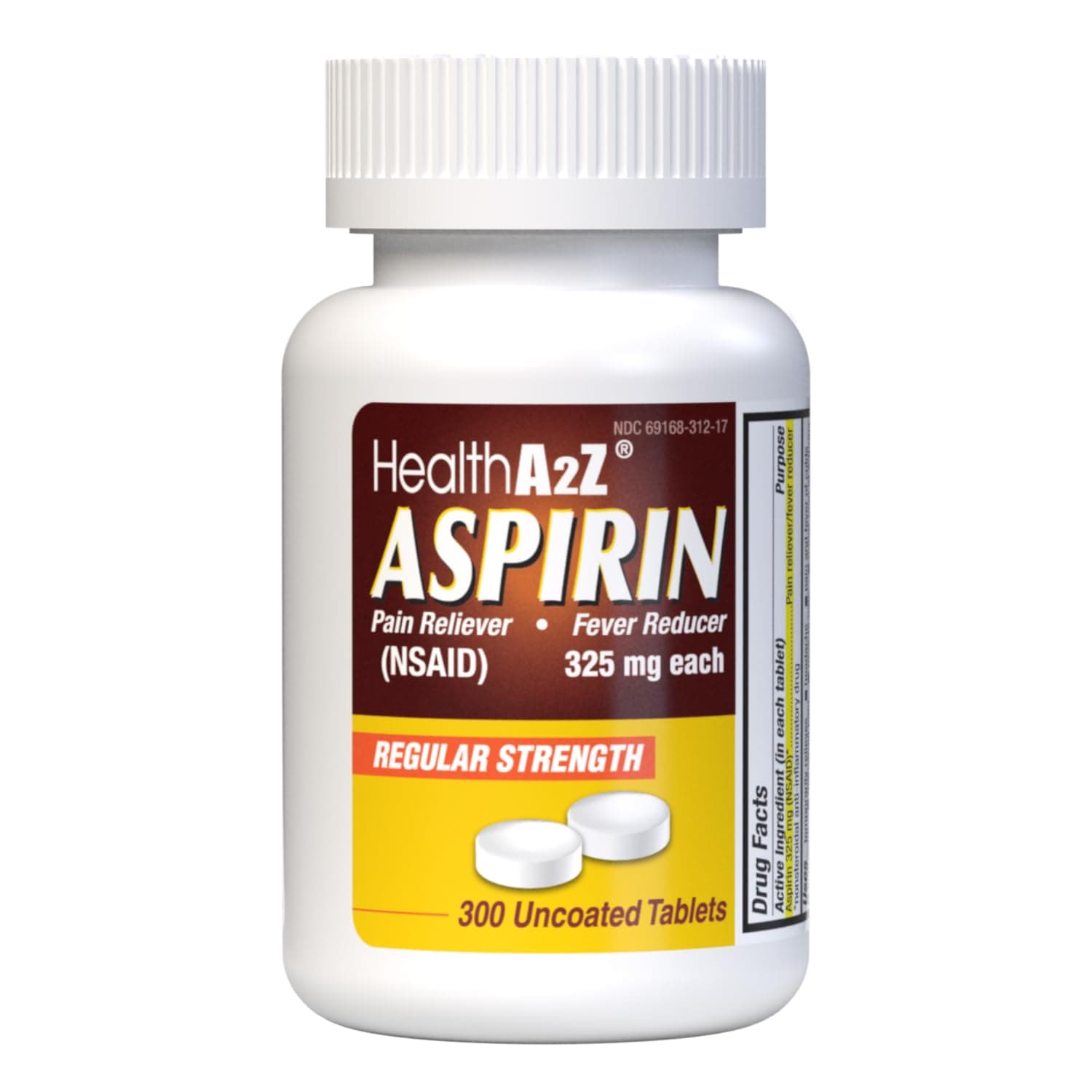 HealthA2Z Aspirin 325mg, 300 Tablets