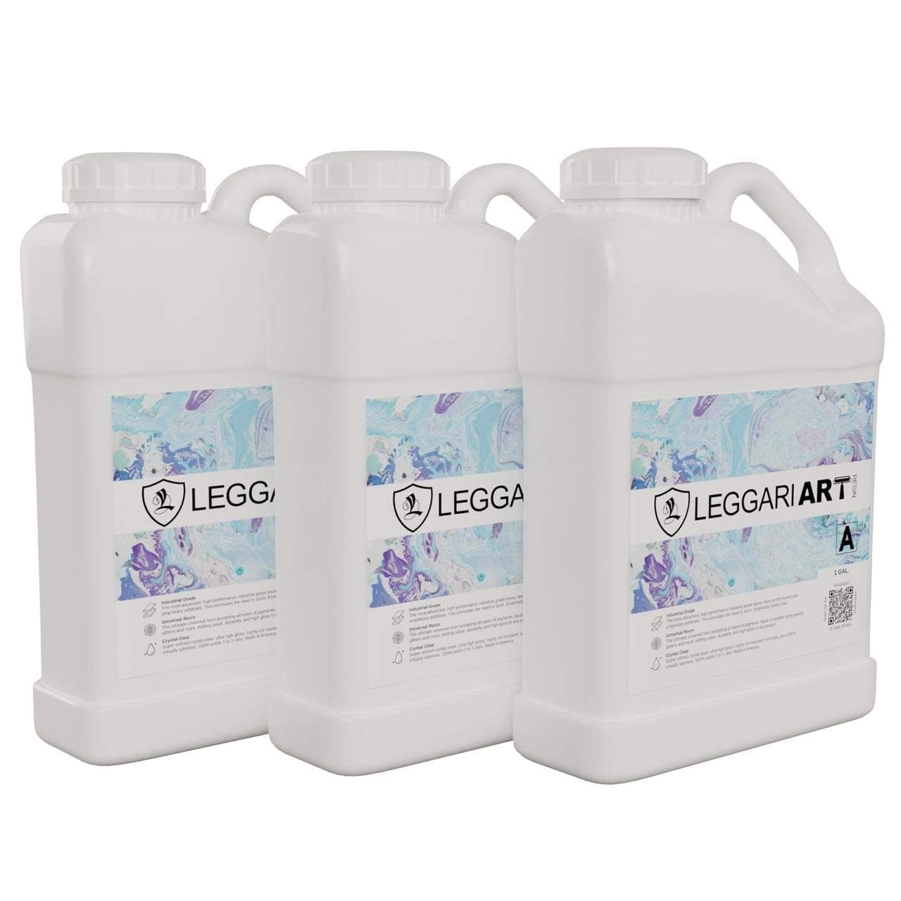 Epoxy Resin Crystal Clear with Nano Glass Technology for Extreme Durability and Scratch Resistance. 3 Gallon Kit. Industrial Grade Super Gloss.
