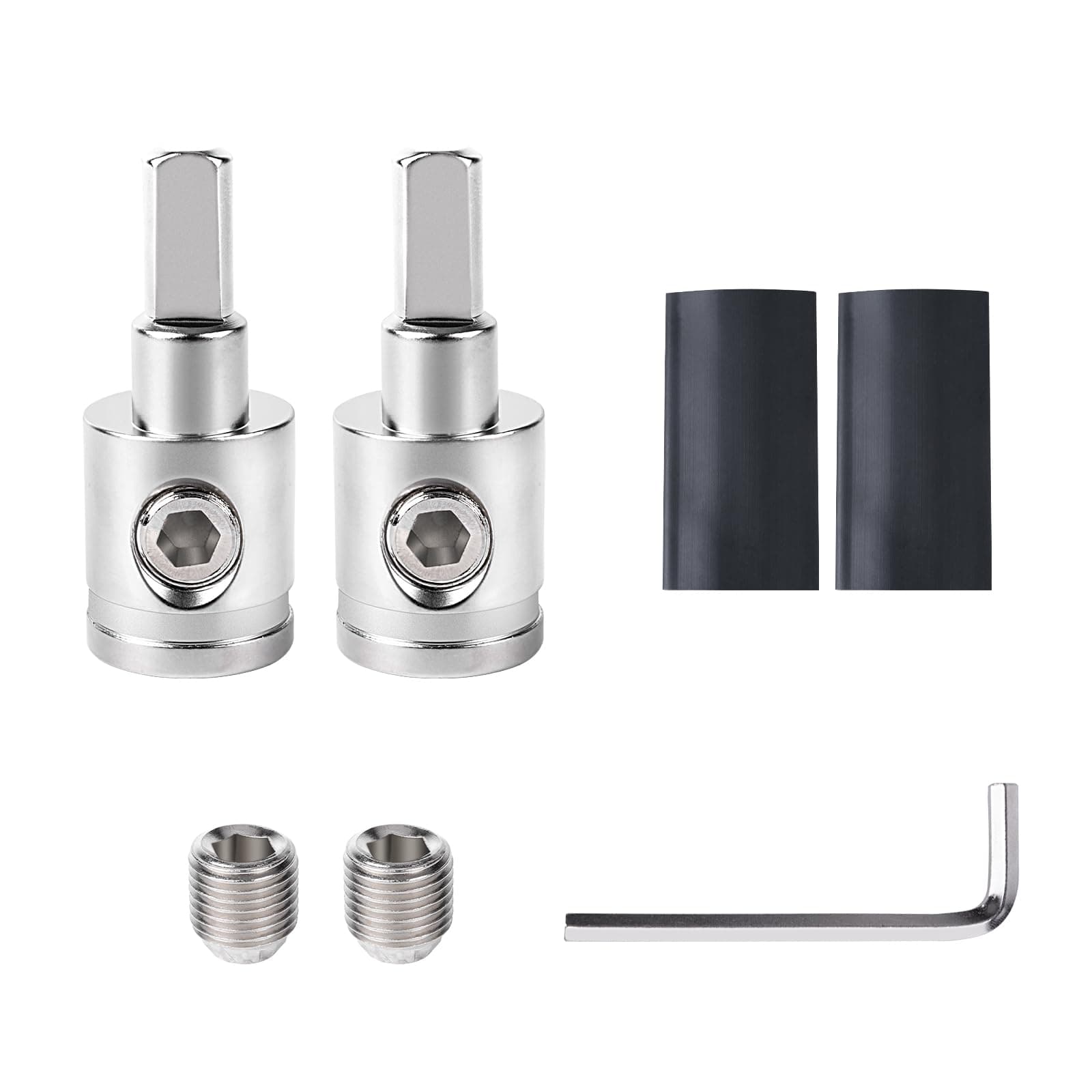 2PCS Heavy-Duty Car Stereo Audio Wire Reducer - 0 Gauge to 4 Gauge for Amp Input, AWG Pin Power & Ground Connection, Fits Most Cars