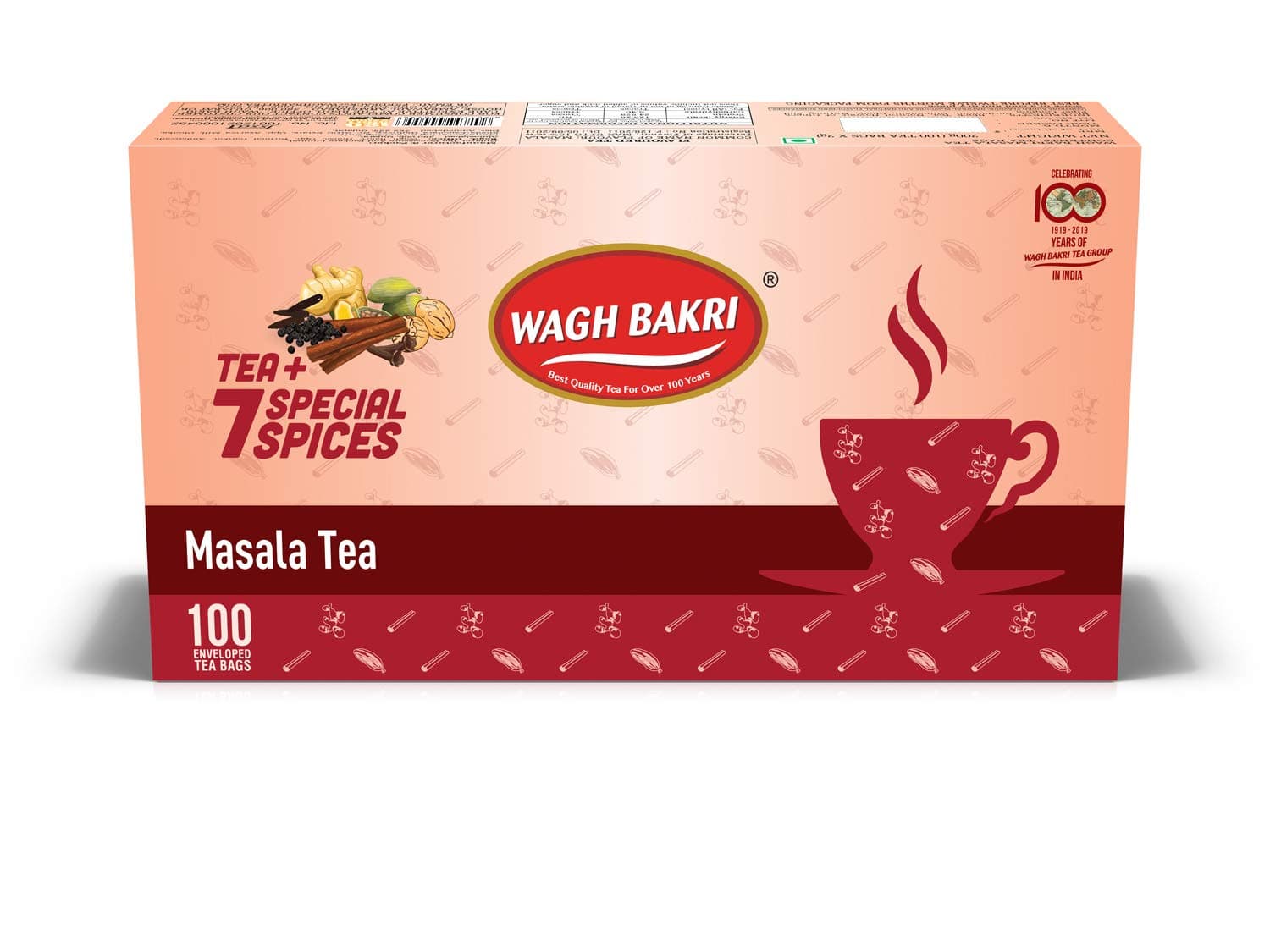 Wagh Bakri Masala Tea Bags 100pcs, 200 gm