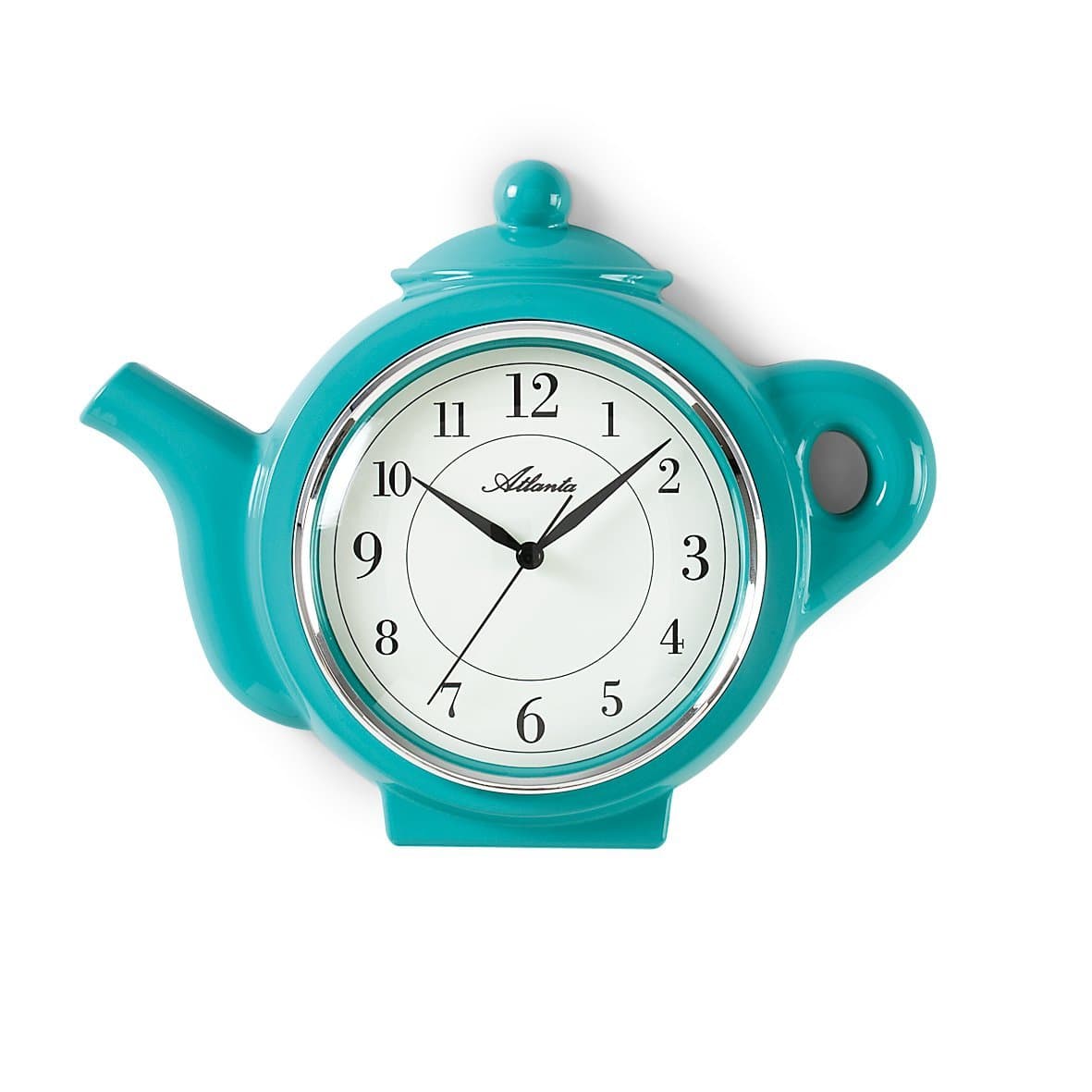 Atlanta Kitchen Wall Clock Tea Pot Green Quartz - 6125-6